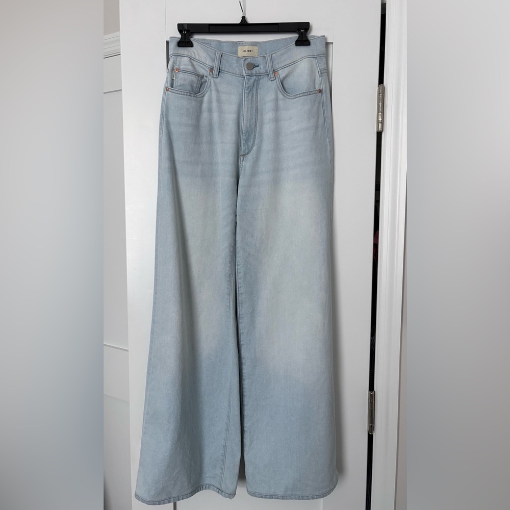 DL1961 high waisted wide leg jeans